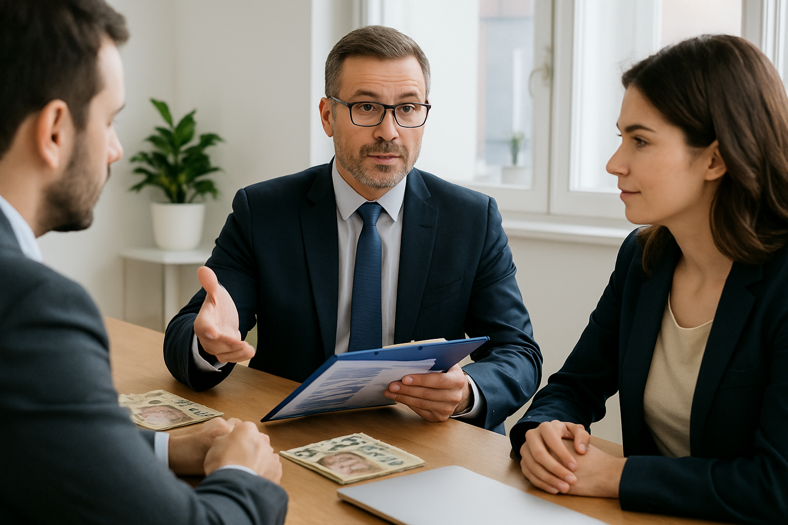 Empresariaos conversando para estrategias