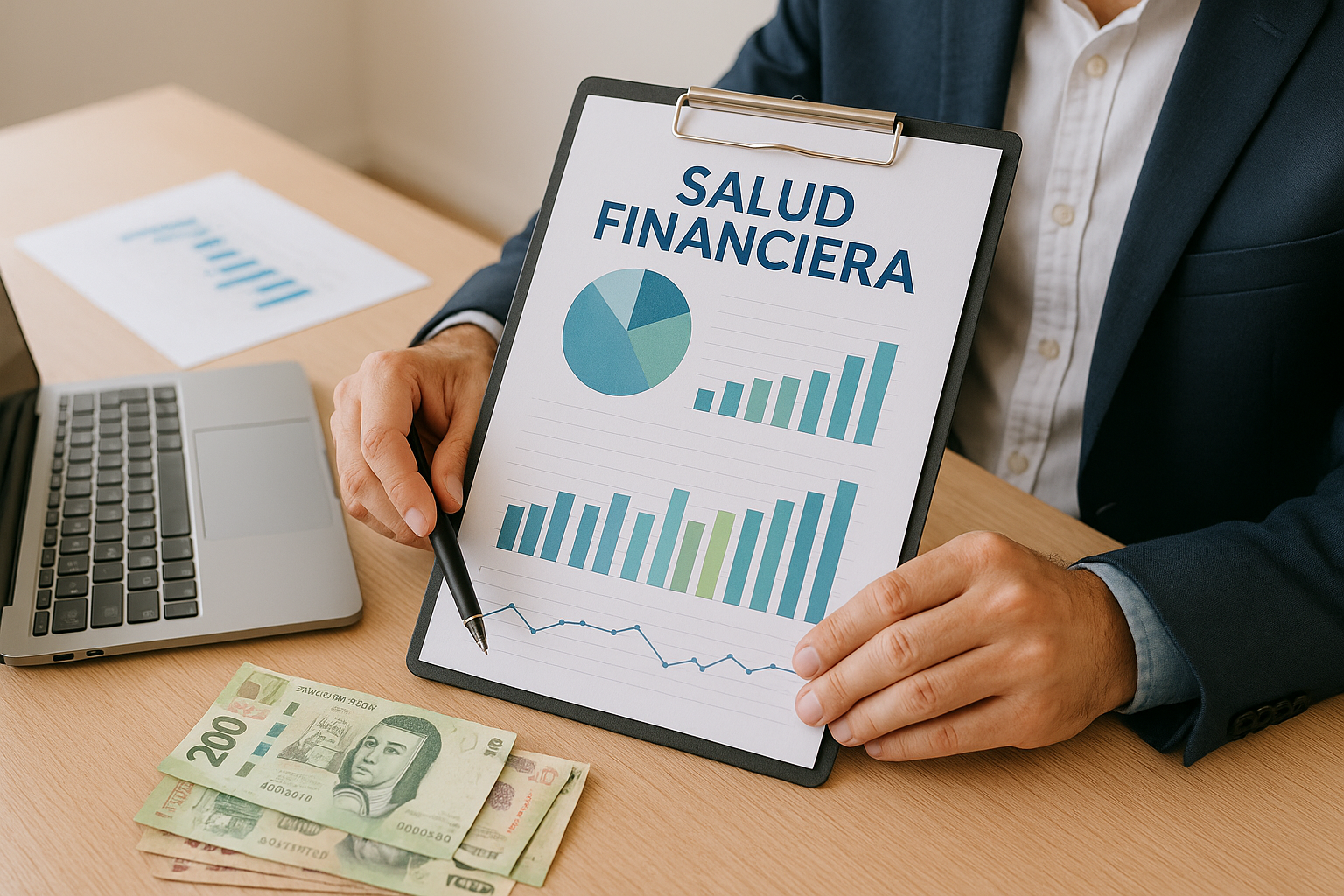 Ejecutivo analizando su situación financiera